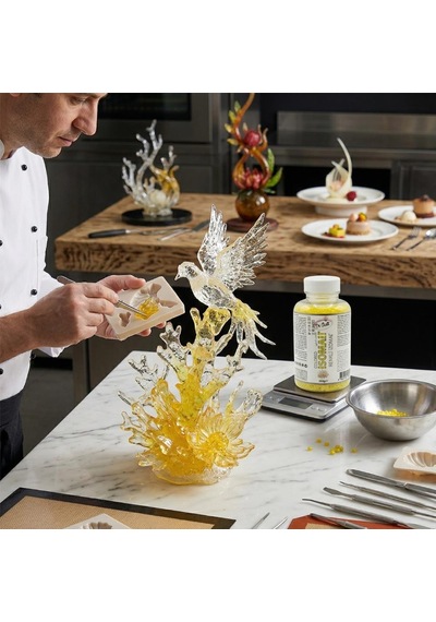 Renkli İzomalt Isomalt Sarı 250 Gr Şeker Sanatı Ve Pasta Dekorasyon İçin