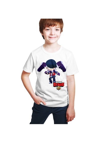 Startmore Brawl Stars - Edgar - Dijital Baskılı Beyaz Unisex T-shirt E-01