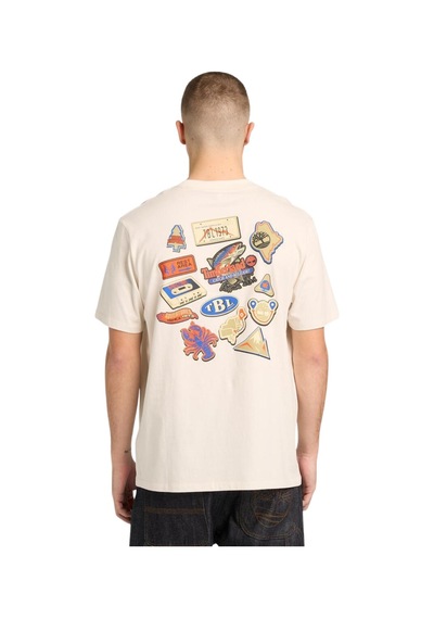 B0a5mnvcm91-r Timberland Magnet Back Graphic Tee Erkek T-shirt Krem B0a5mnvcm91-r Krem