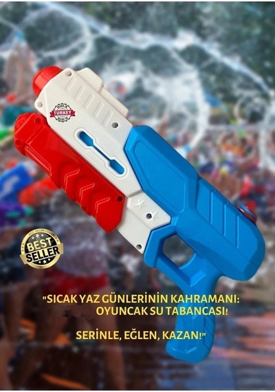 Büyük Boy Pompalı Oyuncak Su Tabancası 600 Ml. Depolu