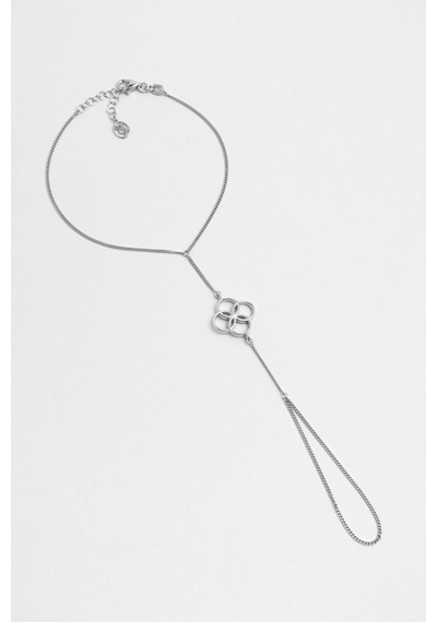 So Chic Yaşam Çiçeği 18 Ayar Beyaz Altın Kaplama 21 Cm Gümüş Şahmeran Rodyum