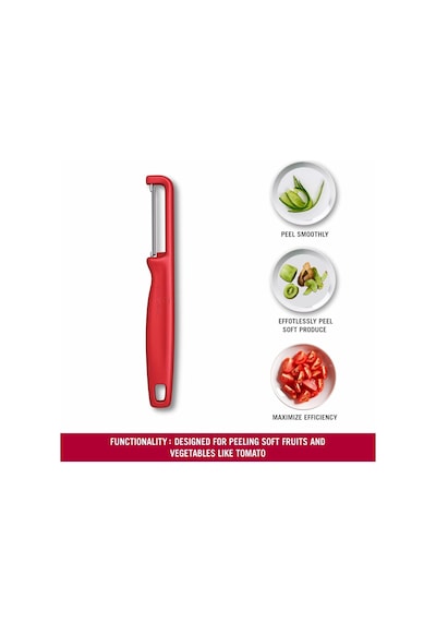 Victorinox Iota Tırtıklı Kenar Çift Taraf Kırmızı Soyacak, 6.0943.1 Genel