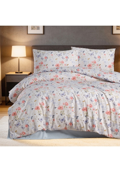 Aryıldız Home Butterfly %100 Pamuk Tek Kişilik Nevresim Takımı Renkli