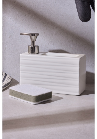 Ash Beige 750 Ml Porselen Mutfak Sıvı Sabunluk Bej Bej