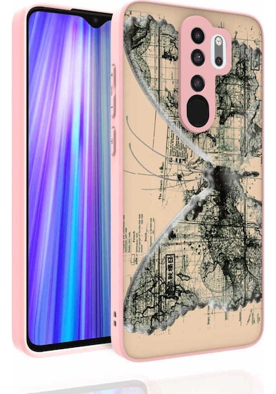 Xiaomi Redmi Note 8 Pro Kılıf Desenli Kamera Korumalı Parlak Zore Nora Kapak NO4