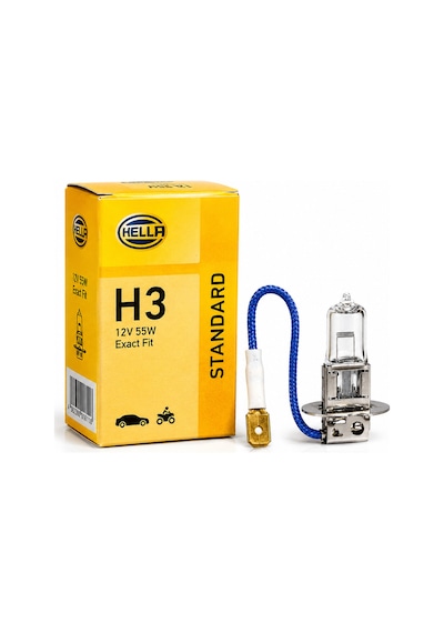 H3 Pk22s 12v 55w Halojen Far Ampulü Ece Onaylı Tek Adet