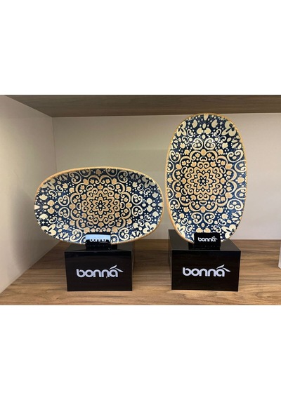 2'li Derin Servis Kasesi / Çukur Sunum Tabağı/salata/sote/soslu Yemek Sunum Alhambra Gourmet Oval P