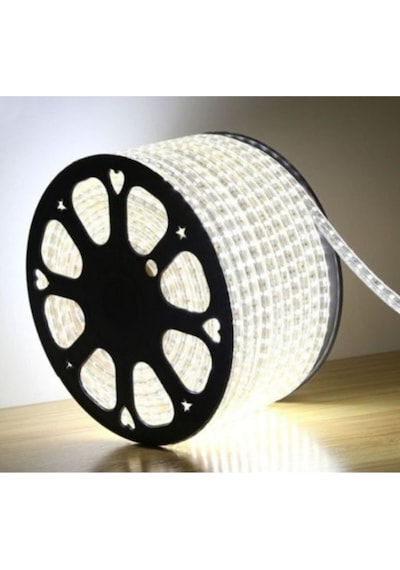 220v Hortum Led Şerit 5050 3 Çip 60 Led Beyaz