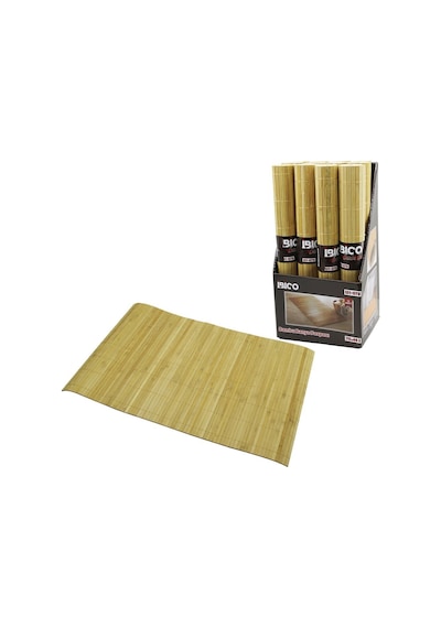 İbico İ21-073 Dikdörtgen Bambu İnce Çubuk Kaydırmaz Banyo Paspası 70x45cm- 12'li Paket Diğer