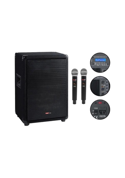 Lastvoice Lps-10ma Mikrofonlu Portatif Ahşap Kabin Hoparlör 10 İnç 600w