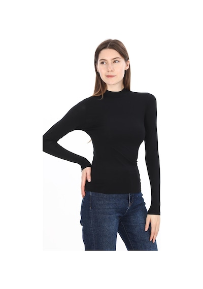 Penyebizden Kadın Modal Dik Yaka Slim Fit Tişört 2'li Paket-siyah-beyaz Penyebizden Kadın Modal Dik Yaka Slim Fit Tişört 2'li Paket-siyah-beyaz