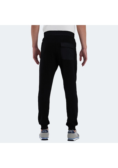 Slazenger RAJKO Erkek Fermuar Cepli Dar Paça Siyah Eşofman Altı