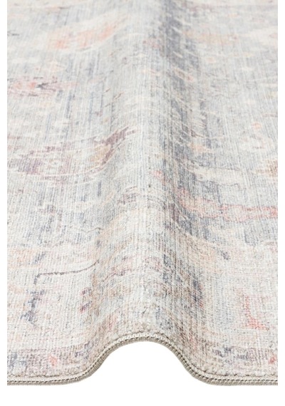 Eko Halı Grace Grc 02 Sky Vintage Halı Pastel Klasik Desenli Saçaklı Salon Halısı Gri
