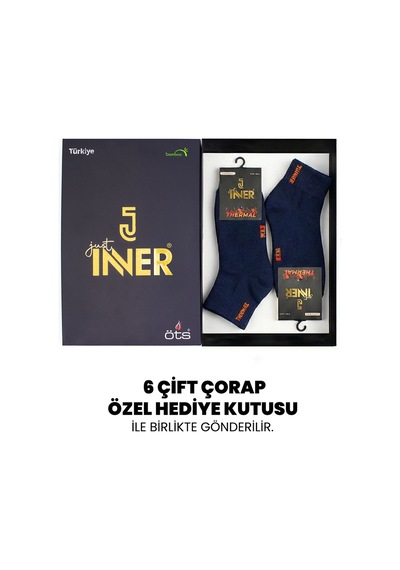 Just Inner Erkek 6 Lı Viskon Çorap Kışlık Termal Patik Esnek Ve Konforlu 12200 Lacivert Just Inner Erkek 6 Lı Viskon Çorap Kışlık Termal Patik Esnek Ve Konforlu 12200 Lacivert