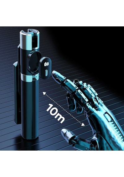 Senon P60 Plus Çok Fonksiyonlu Kumandalı Tripod Ve Selfie Çubuğu Zore Selfi Çubuğu Beyaz 50 x 22