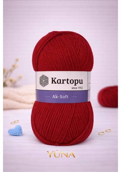Aksoft Örgü İpi K114 Kırmızı