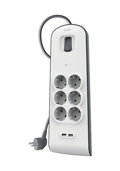 Belkın Bsv604 2 Metre 6'lı Usb-a Akım Korumalı Priz Beyaz