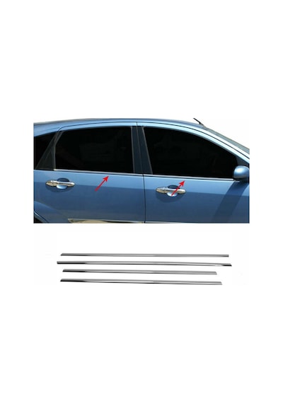 Ford Focus 1 Sedan Krom Cam Çıtası Tk 1998-2005 4Prç Paslanmaz Çe N11.403
