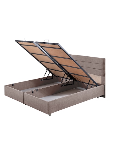 Viyana İkili Set, Viyana Çift Kişilik Baza Başlık Seti Açık Kahve 150 x 200
