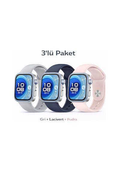 Huawei Watch Fit 3 / Fit 4 / Fit 4 Pro Uyumlu 3'lü Yumuşak Soft Yüksek Kalite Spor Kordon