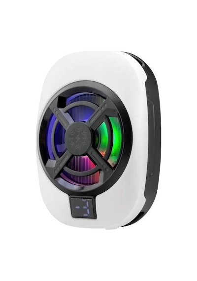 Telefon Buz Soğutucu Fan Isı Gösterge Led Beyaz Hdx4612 Altın - Kırmızı