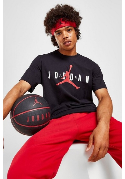 Nike Jordan Air Wordmark Graphic Tshirt Orange Jordan Grafik Baskılı Tişört Siyah