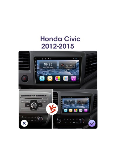 HONDA CİVİC FB7 ANDROİD MULTİMEDYA CARPLAY 9 İNC IPS HD  EKRAN 4GB/64GB KAMERA HEDİYELİ