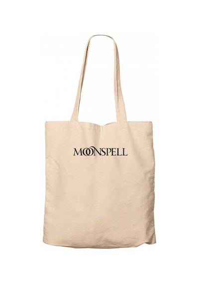 Moonspell Text Krem Kanvas Bez Çanta