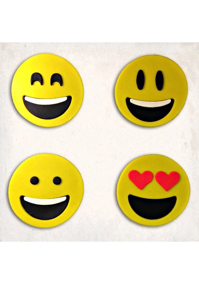 Emoji Set 2 Detay Kurabiye Kalıp Seti 7 Li KIrmızı