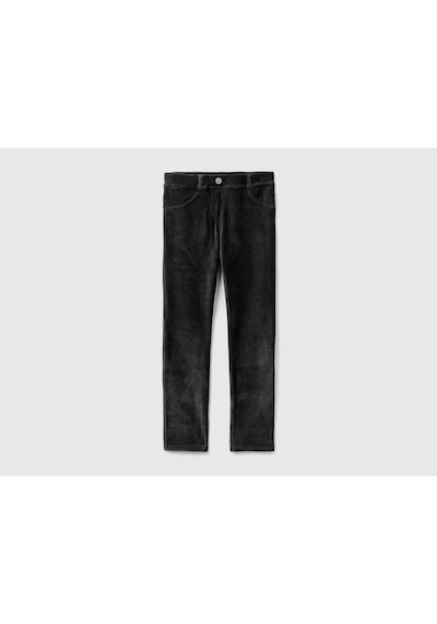 United Colors Of Benetton Kız Çocuk Kadife Jegging Pantolon Siyah
