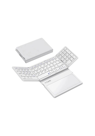 Geodmaer Büyük Touchpad Katlanabilir Bluetooth Klavye White