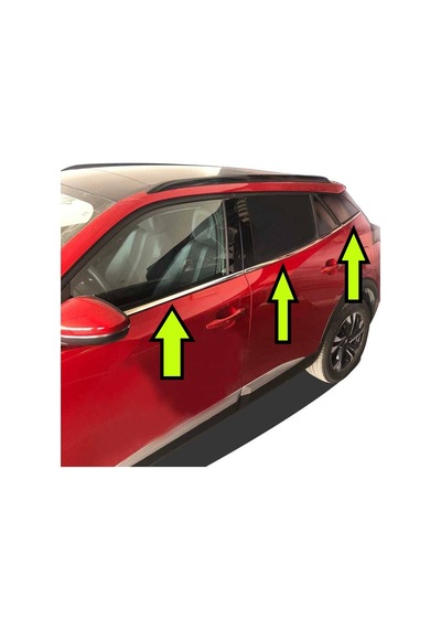 Peugeot 2008 Cam Çitası 6 Prç Krom 2020 2021 2022 2023