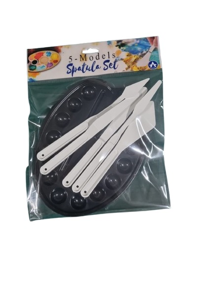 5'li Resim Spatula & Palet Seti 2 Adet