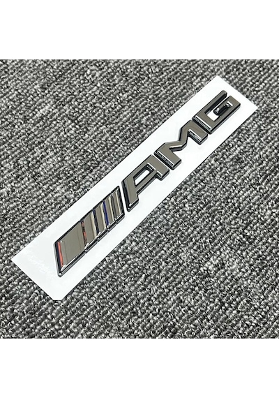 Özel Tasarım Amg Krom Dışı Piano Black Şeritli Bagaj Yazısı Arması Logosu 3m 3d Abs Mercedes 310