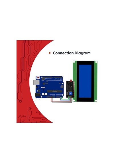 4x20 Mavi Lcd Ekran I2c Bağlantılı 20x4 Display Blue