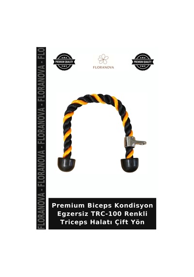 Premium Biceps Kondisyon Egzersiz Trc-100 Renkli Triceps Halatı Çift Yön