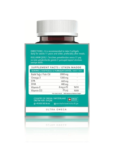 Sovital Ultra Omega 3 60 Adet