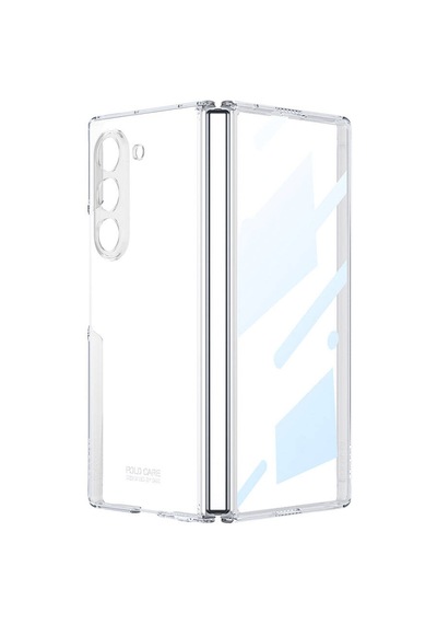 Samsung Galaxy Uyumlu Z Fold 6 Kılıf Kurtiletisim Full Camlı Kıpta Kılıf Gümüş