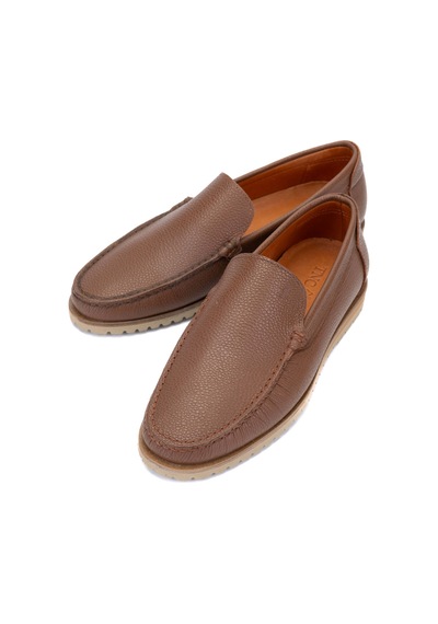 Tamer Tanca Erkek Hakiki Deri Taba Loafer Ayakkabı 355 13970 Erk Ayk Y24 Taba Fltr Taba