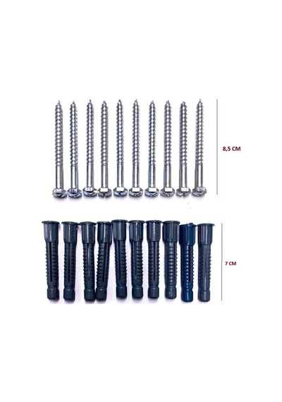 12mm Klima Dübel Mzk Tuğla 7cm Gri 10 Lu Takım