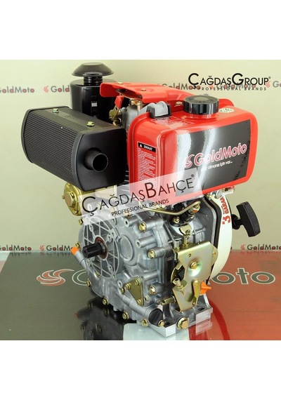 Goldmoto Gm178Fen-H Dizel Motor Marşlı 7 Hp Krank Mili Frezeli