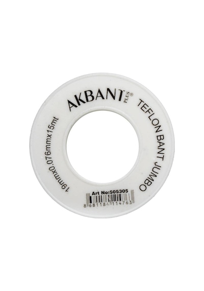 Akbant 505305 Jumbo Geniş Teflon Bant 19mm X 0 076mm X 15mt