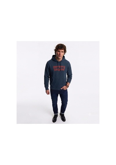 Levi's Pamuk Kapüşonlu Graphic Erkek Sweatshirt Lacivert
