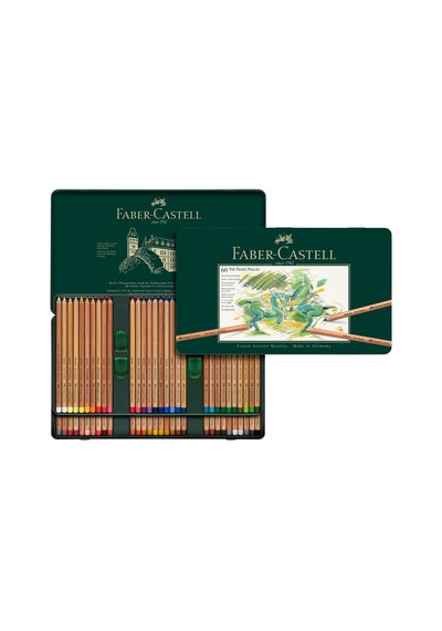 Faber-castell Pitt Pastel Boya Kalemi, 60 Renk, Yüksek Pigment, Solmaya Dirençli, Fırça Ve Parmakla Dağılabilir, Yuvarlak Gövde 124-Pembe
