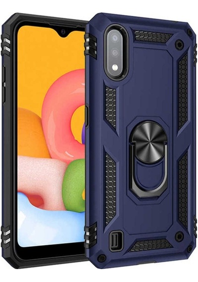 Galaxy A01 Kılıf Zore Vega Kapak Mavi