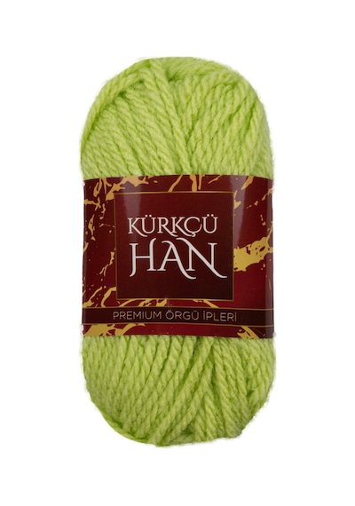 Kürkçü Han Boni %100 Akrilik Örgü İpi 35g 59m 4 Lü Paket Açık Yeş