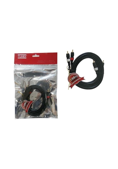 Tunex Zk-705 2 Rca 2 Rca Siyah 3 Metre