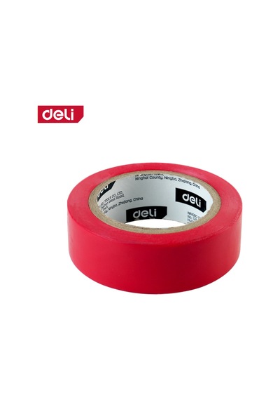 Delı Elektrik Yalıtım Bandı 0.13mm 18mm 10m Kırmızı İzolasyon Bandı