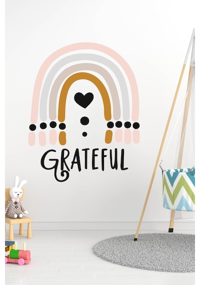 MSticker Grateful Gökkuşağı Çocuk Bebek Odası Sticker 50x70 Cm