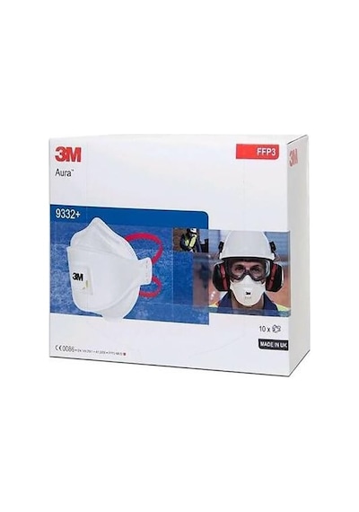 3m 9332a Aura Ffp3 Ventilli Toz Ve Sis Maskesi